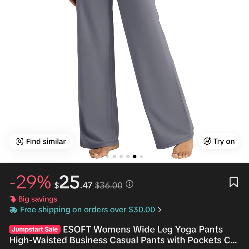 NEW!! Women's Gray Wide Leg Yoga Pants